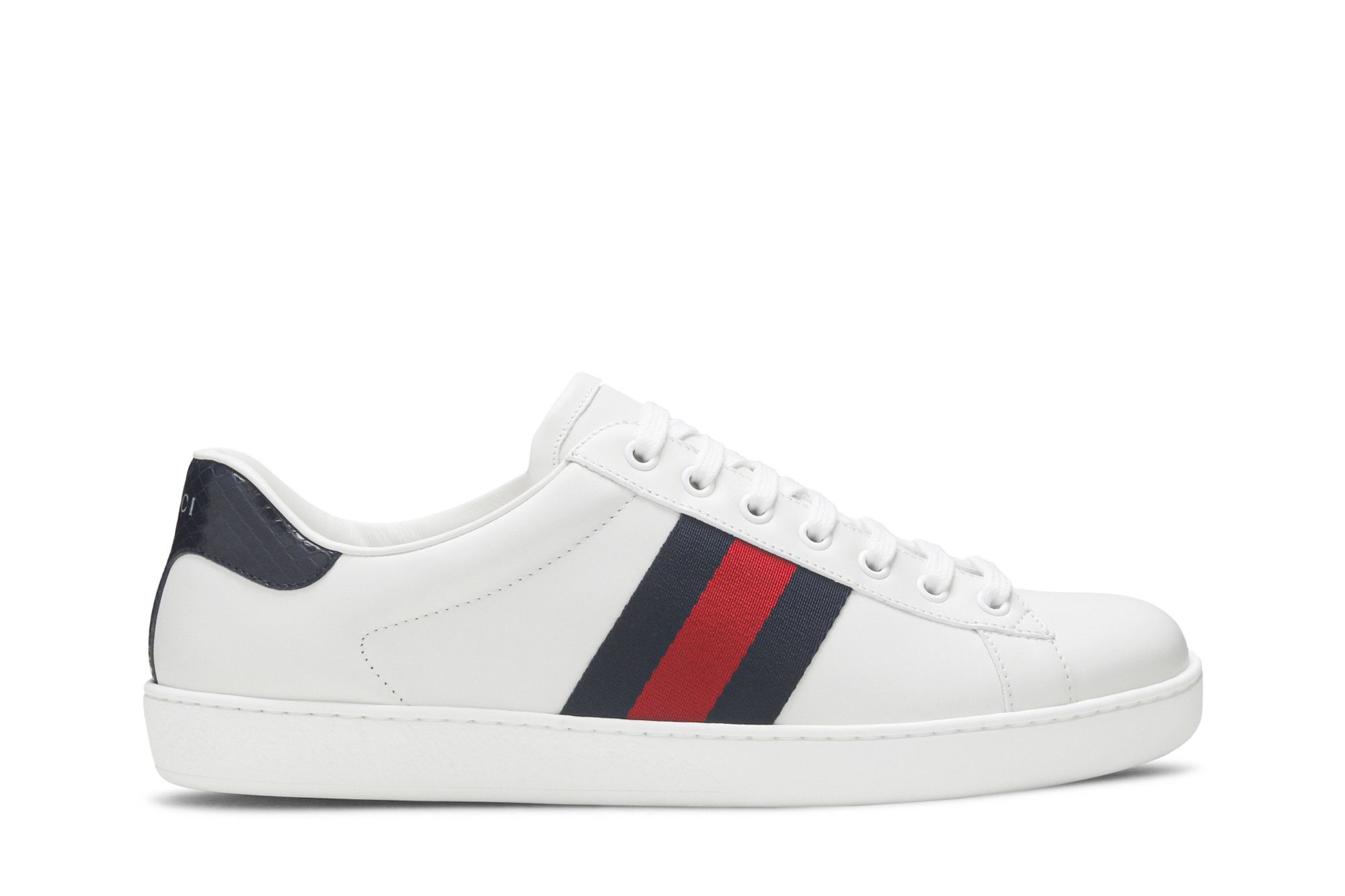 Gucci ace sneaker top blue and red