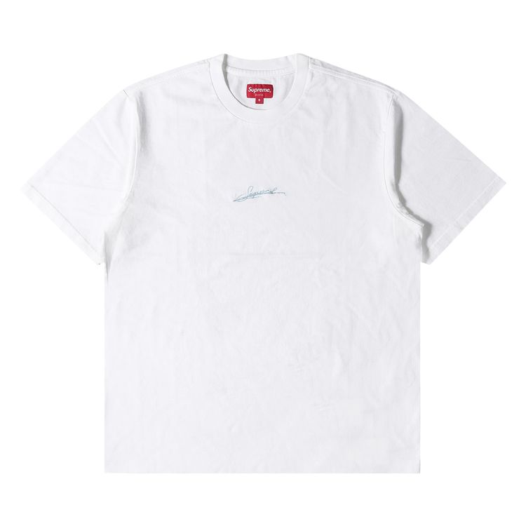 Supreme Signature Short Sleeve Top White