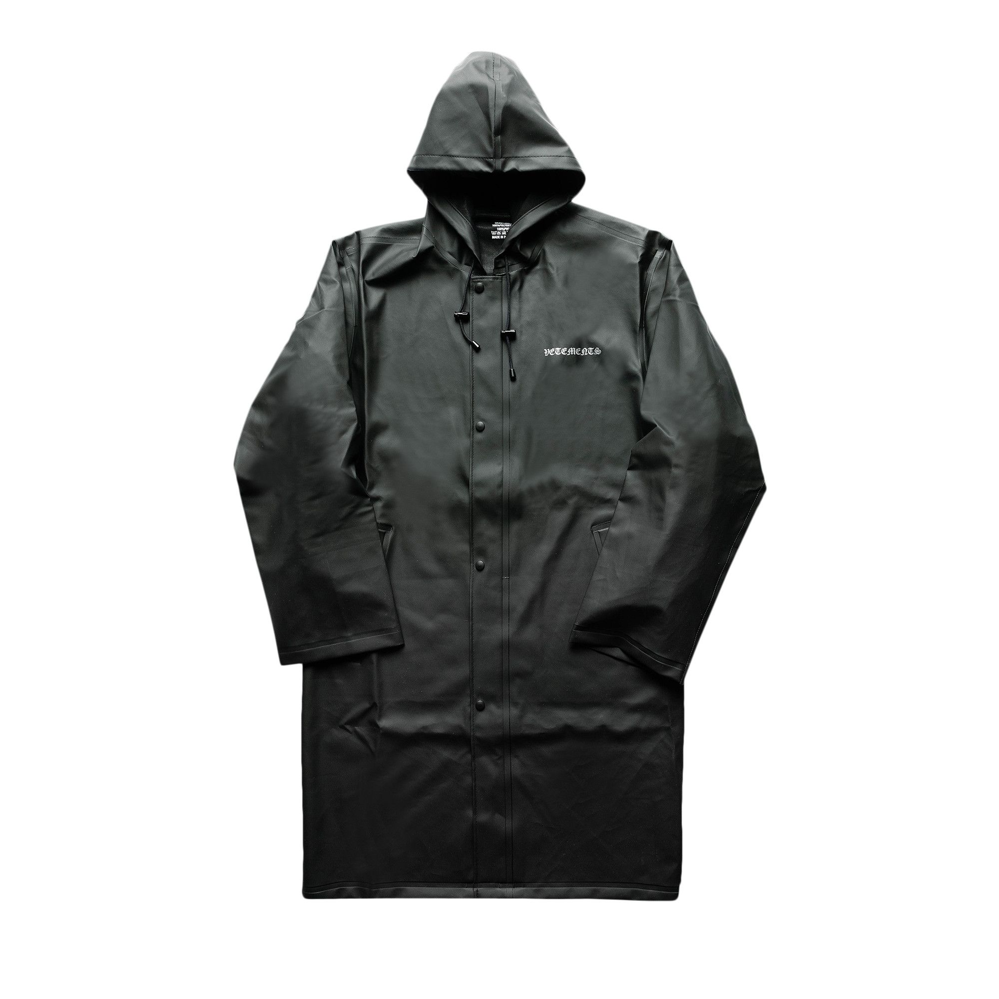 Buy Vetements Logo Raincoat Black UAH21JA025 BLAC GOAT SA