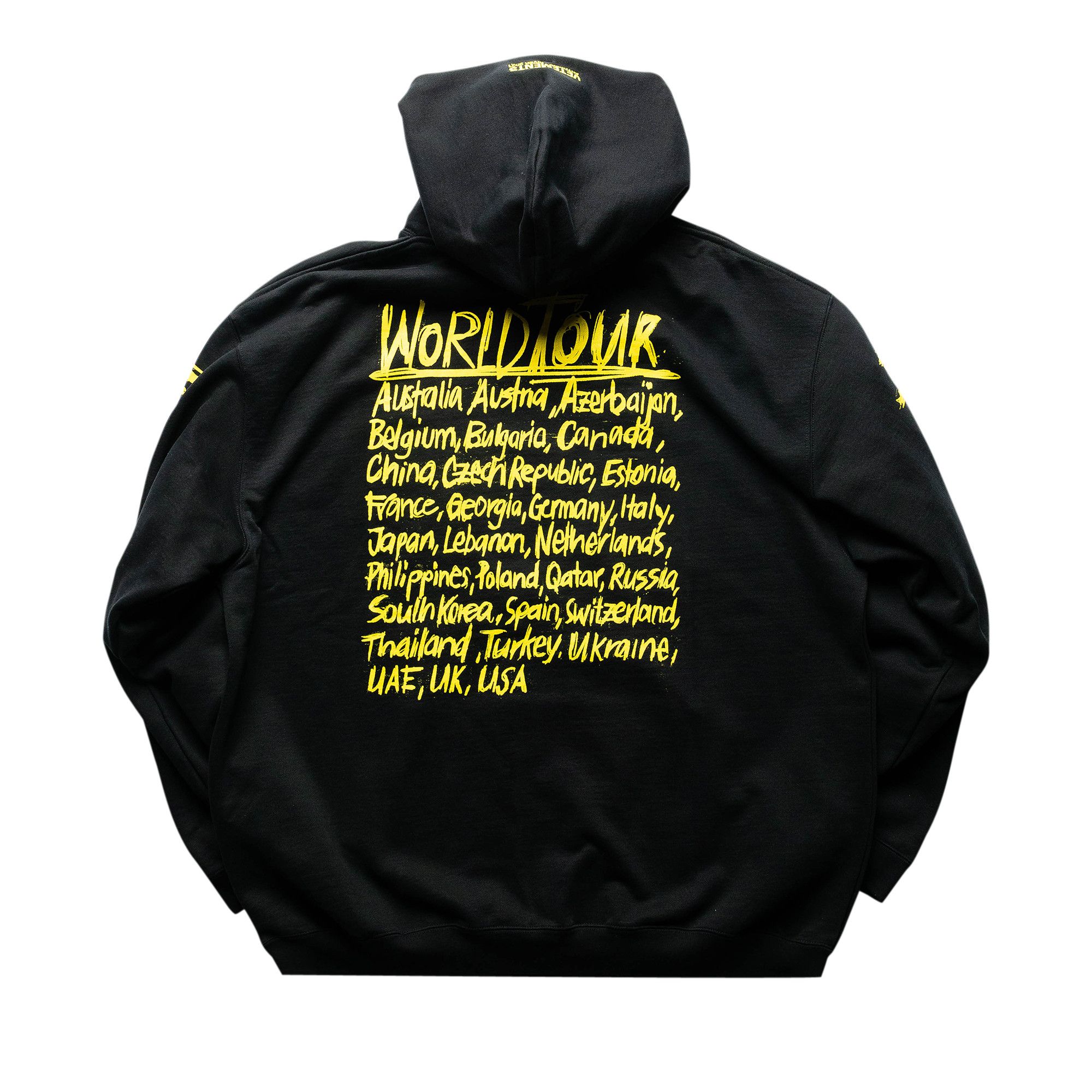 Buy Vetements World Tour Hoodie 'Black' - UAH21TR632 BLAC | GOAT