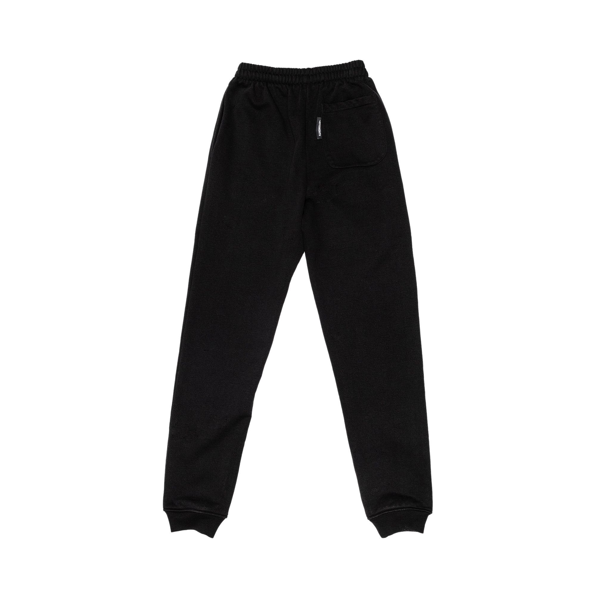 Buy Vetements Gothic Font Sweatpants 'Black' - MAH21TR644