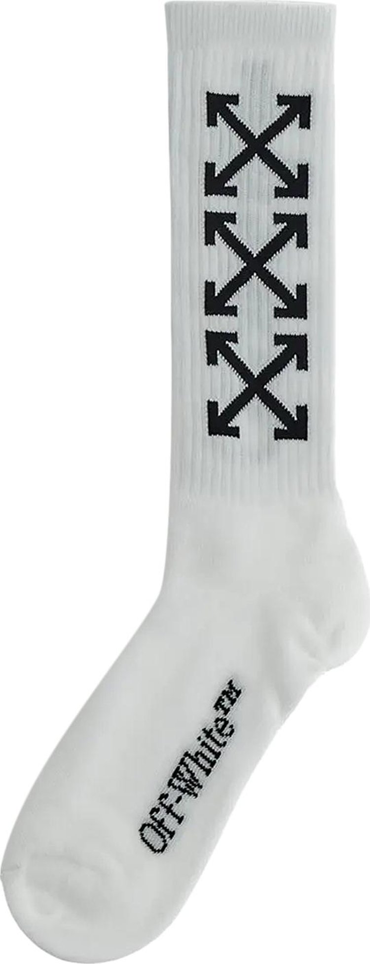 Buy Off-White Arrow Bookish Socks 'White/Black' - OMRA075C99KNI0010110 ...