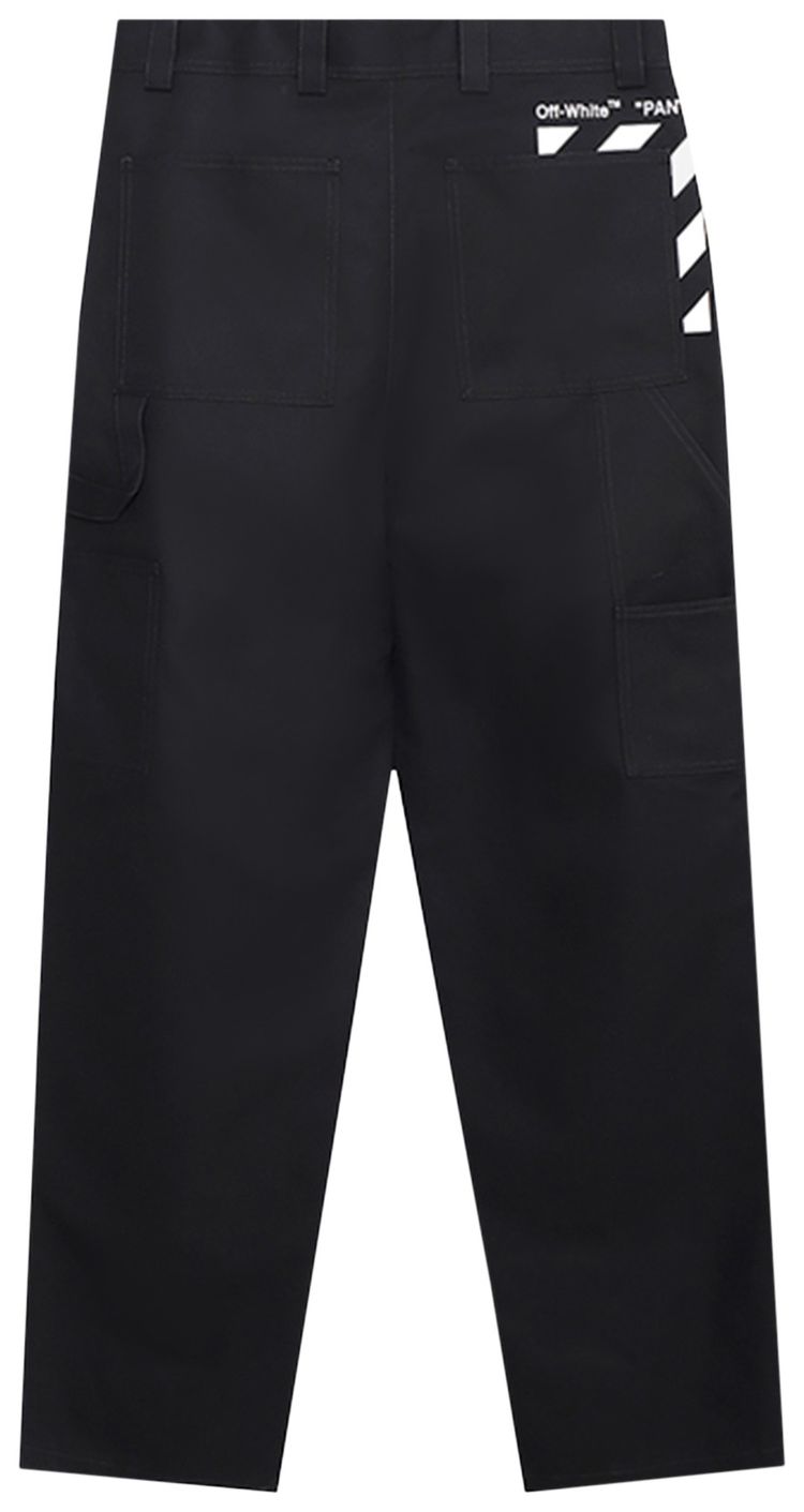 Off White Diag Pocket Carpenter Pant Black