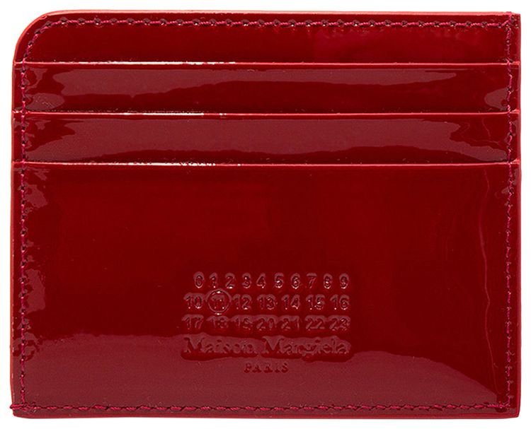 Maison Margiela Patent Card Holder Red