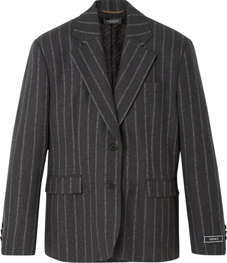 Versace Informal Pinstripe Jacket 'Medium Grey'