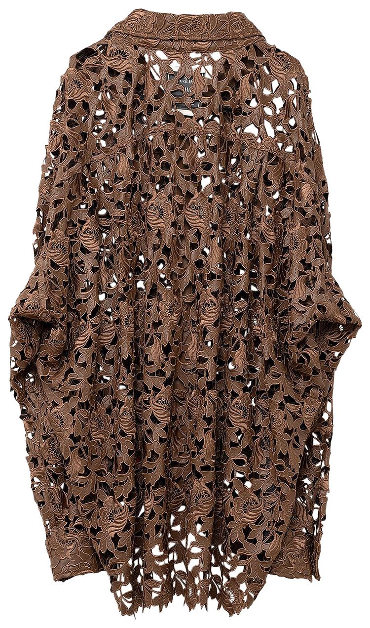 Maison Mihara Yasuhiro Lace Shirt Brown