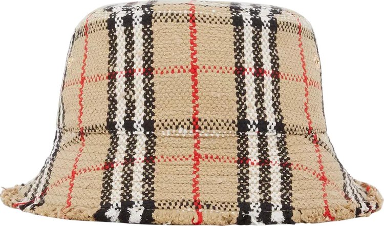 Burberry Tweed Bucket Hat 'Archive Beige'