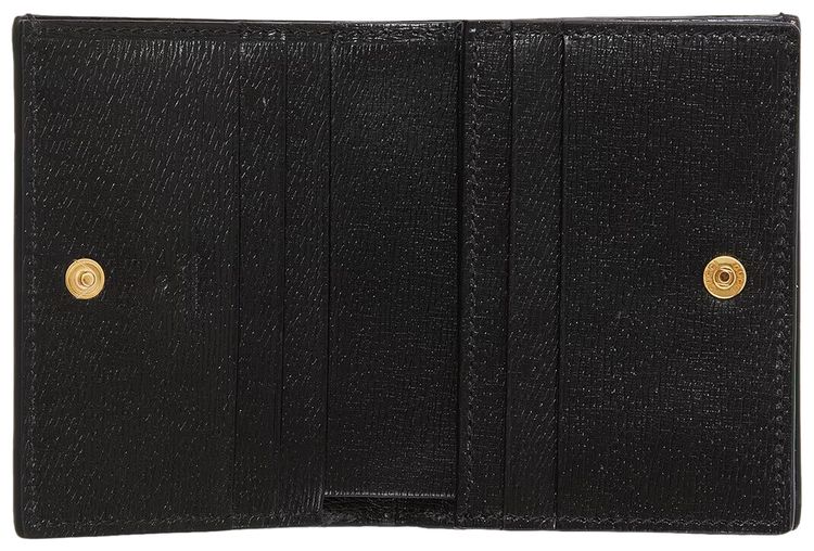 Gucci Card Case Wallet With Double G Strawberry BlackWhite