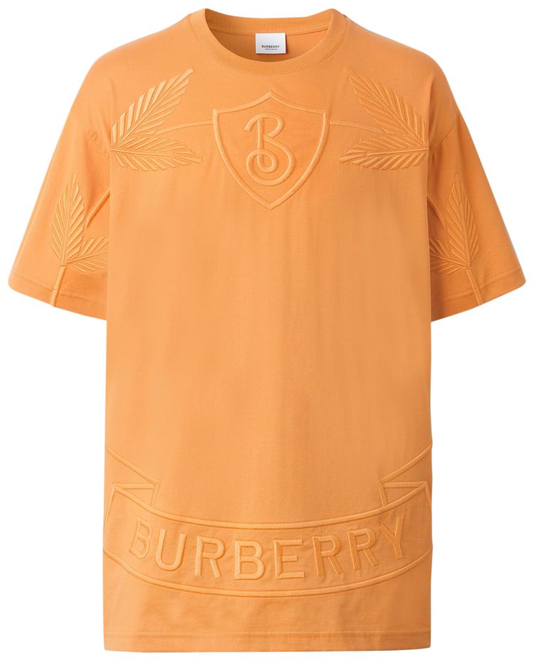 Burberry Oak Leaf Crest T Shirt Dusty Orange