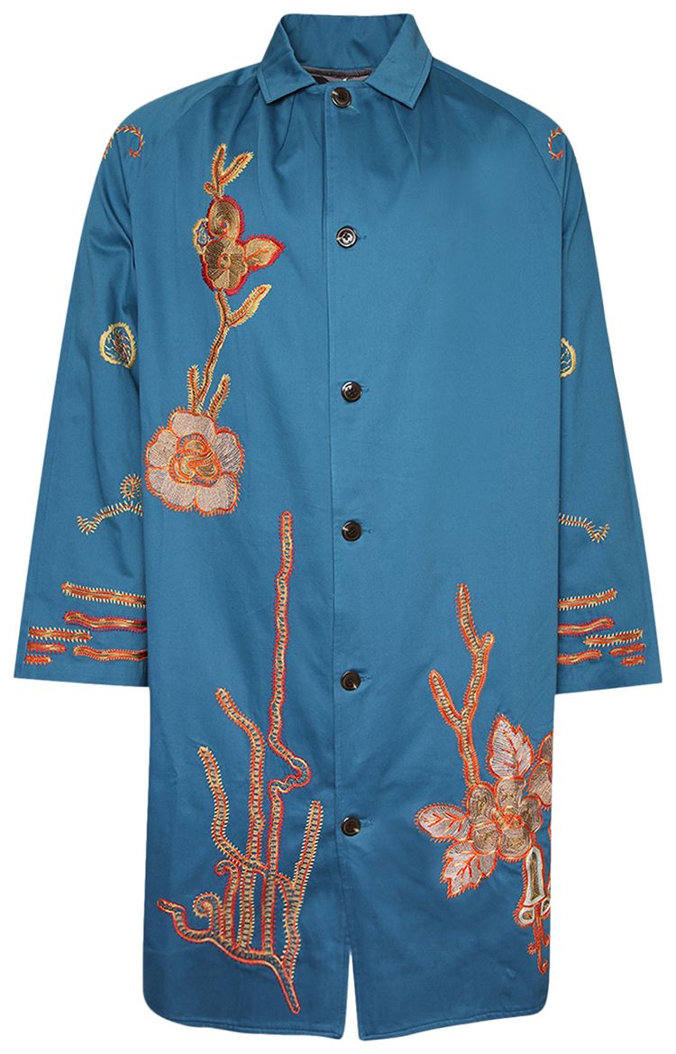 Bode Bell Flower Coat BlueMulticolor