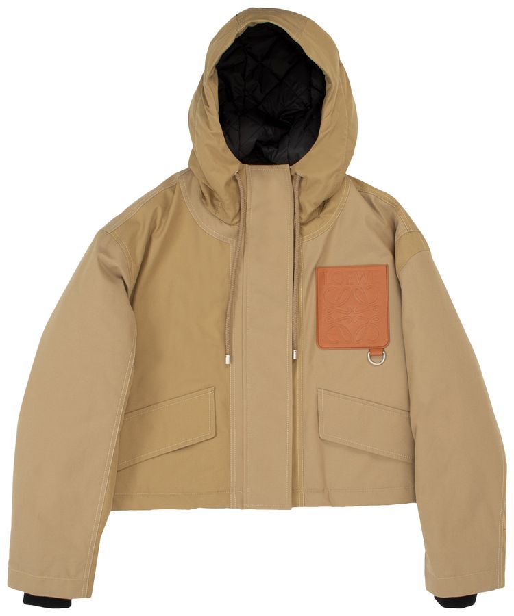 Loewe Short Hooded Parka 'Beige/Chestnut'