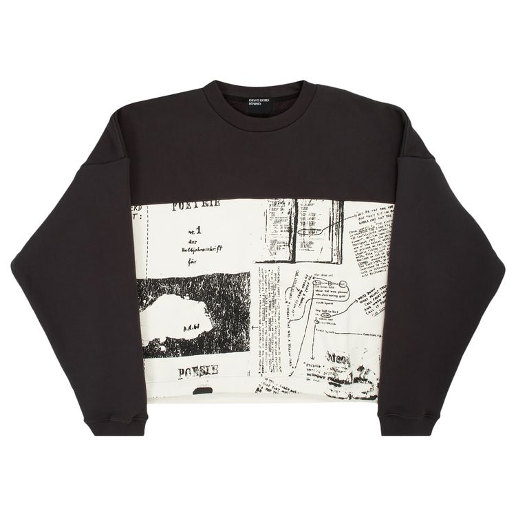 Enfants Riches Deprimes Dieter Rot Paneled Crewneck Faded WhiteBlack