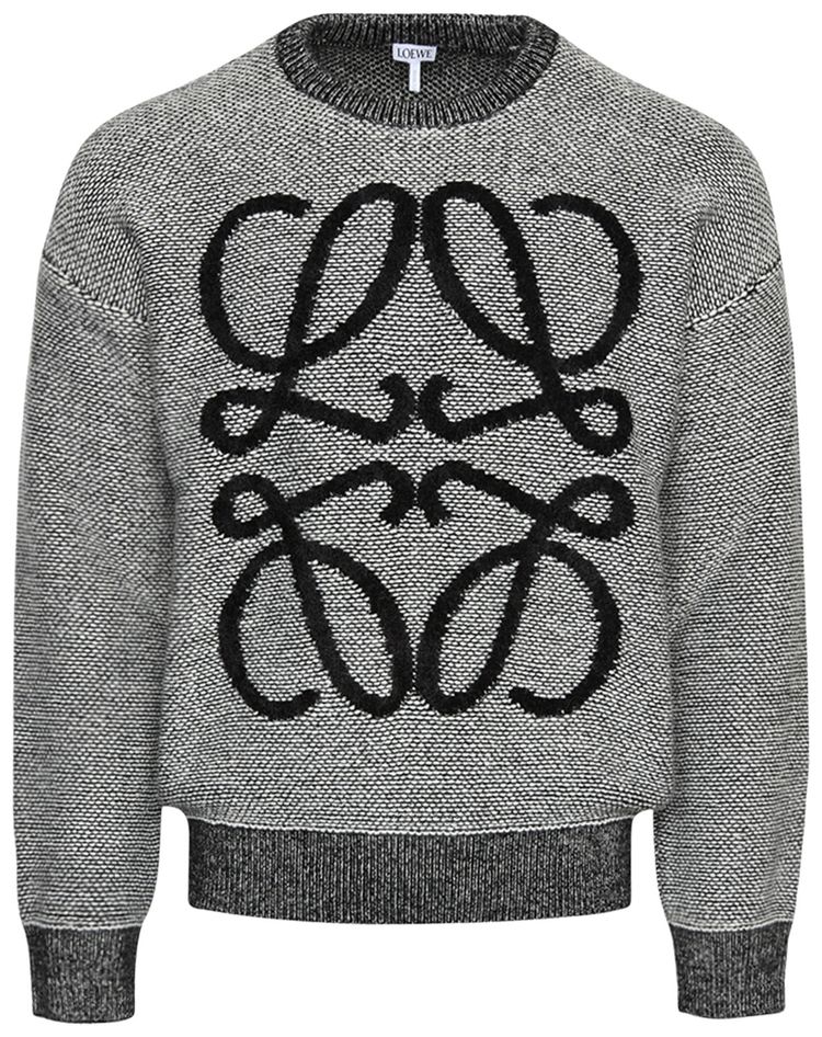 Loewe Anagram Mouline Sweater WhiteBlack