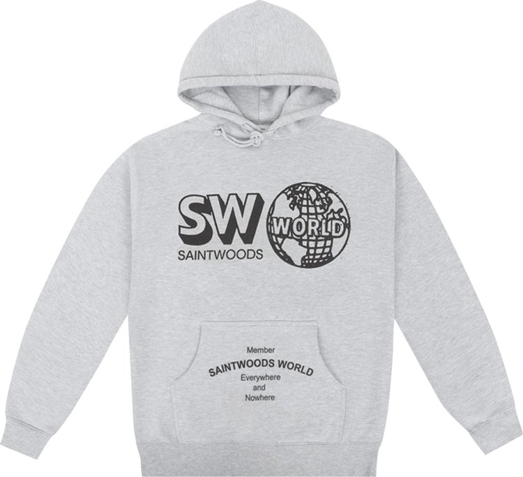 Buy Saintwoods World Member Hoodie 'Ash' - SW01617 ASH | GOAT