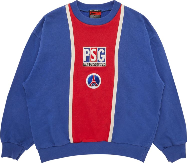 Vintage Nike Paris Saint-Germain Big Logo Crewneck 'Blue/Red'