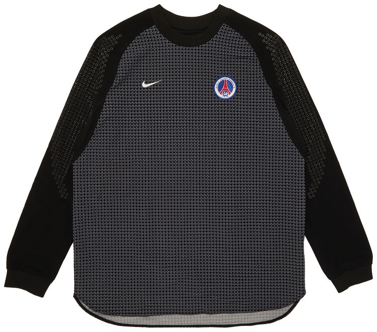 Nike Paris Saint Germain Logo Patch Long Sleeve BlackGrey