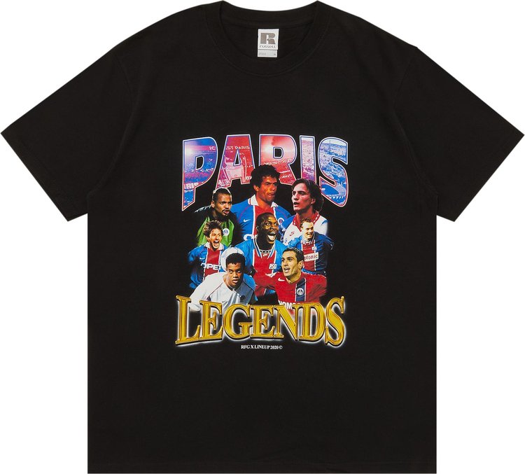 LineUp x Retro Football Gang Paris 1990s Legends T-Shirt 'Black'