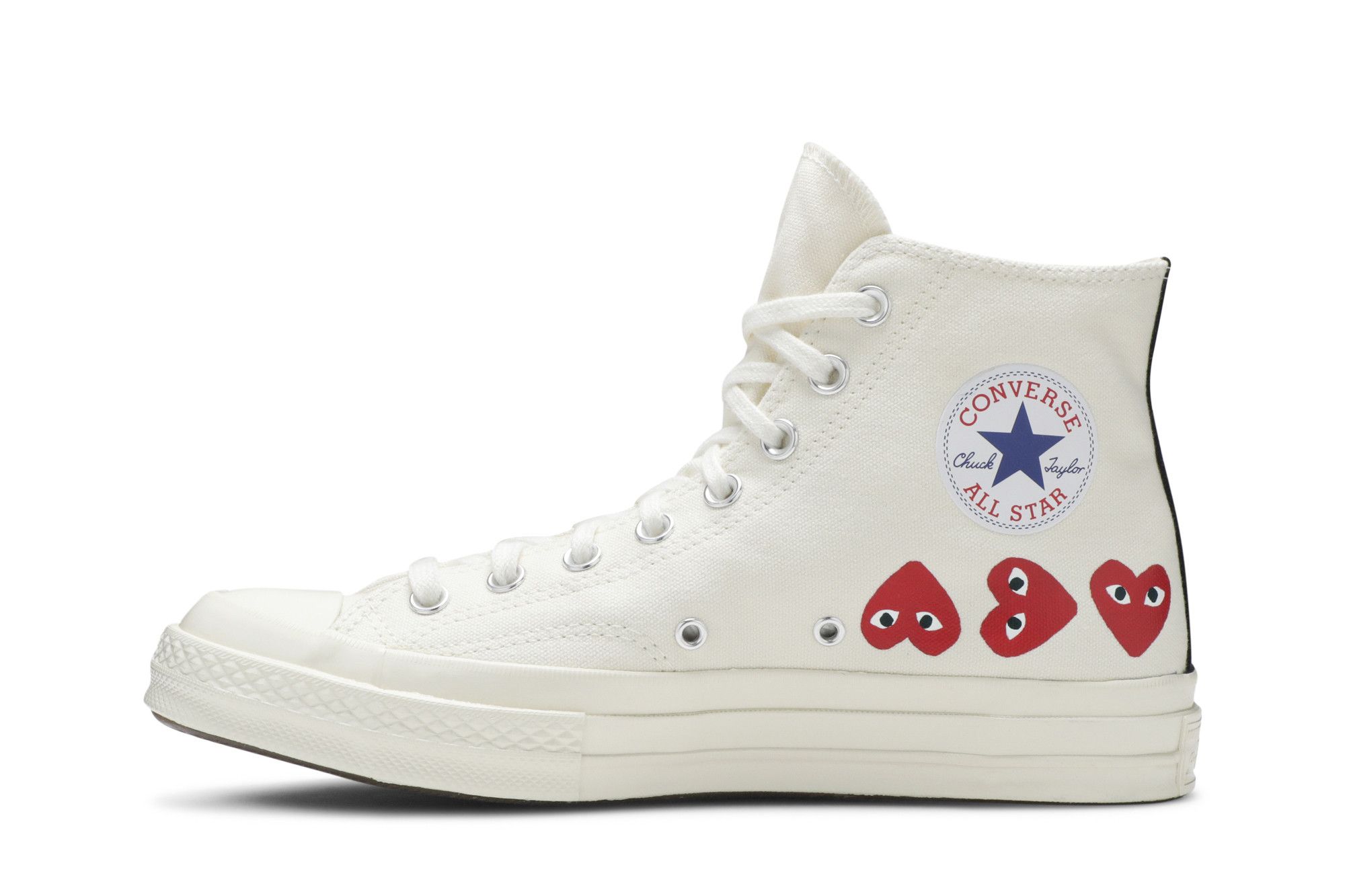 Buy Comme des Garcons Play x Chuck 70 Hi Top Multi Heart 162972C GOAT