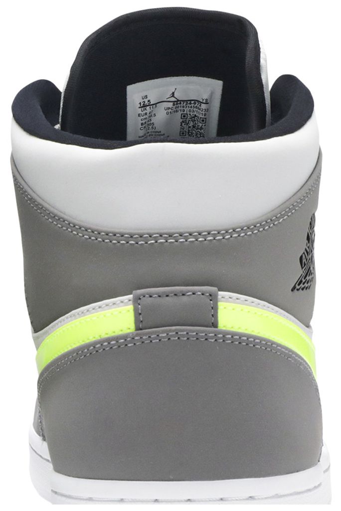Air Jordan 1 Mid Gunsmoke Volt