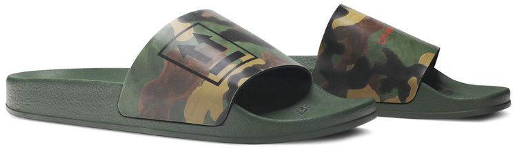 Off White Sliders Green Black