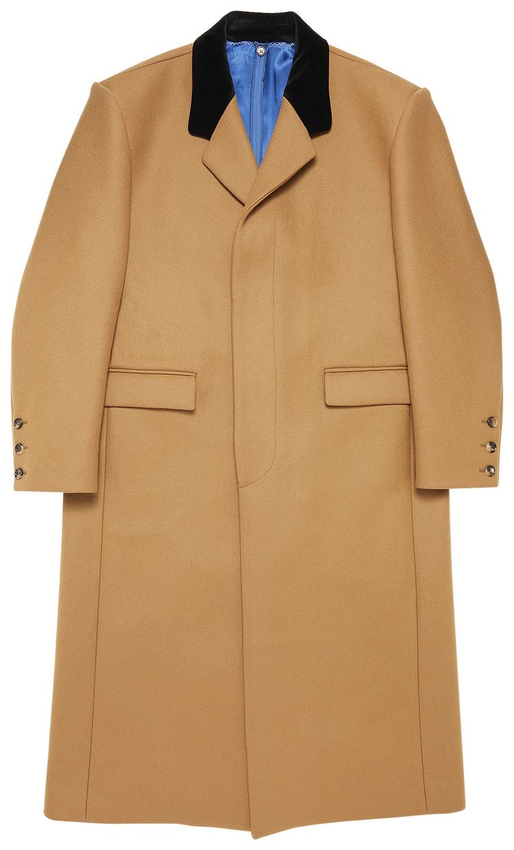 Marni Wool Coat With Velvet Collar Earthofsiena