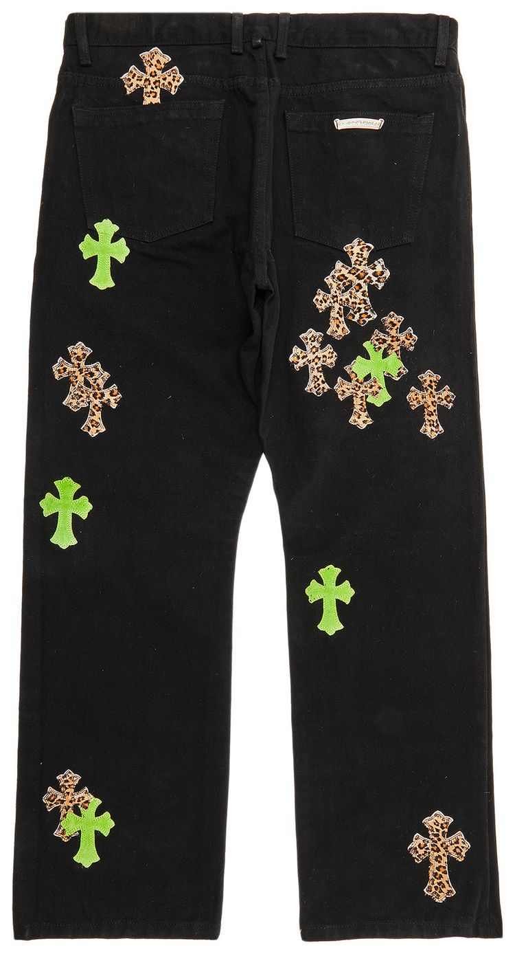 Chrome Hearts Cross Patch Denim BlackGreenCheetah