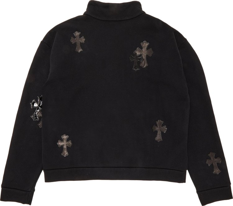 Chrome Hearts Ponyhair Cross Quarter Zip Black