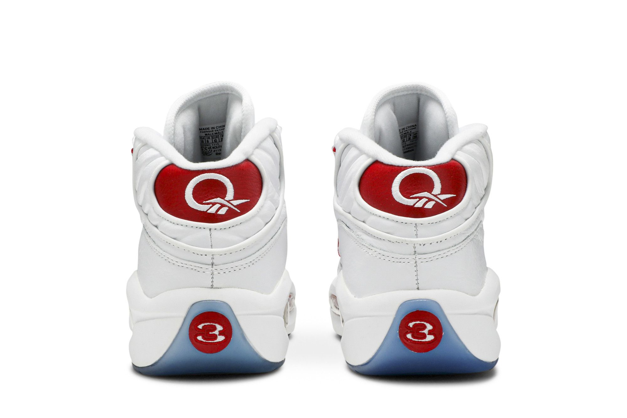Reebok question mid pearlized red hot sale