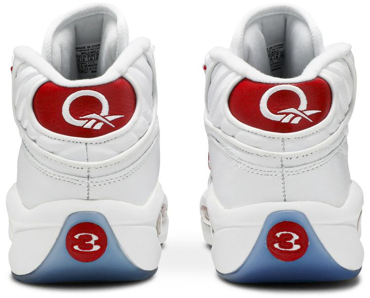 Reebok Question Mid White Pearlized Red