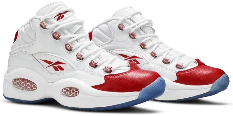 Reebok Question Mid White Pearlized Red