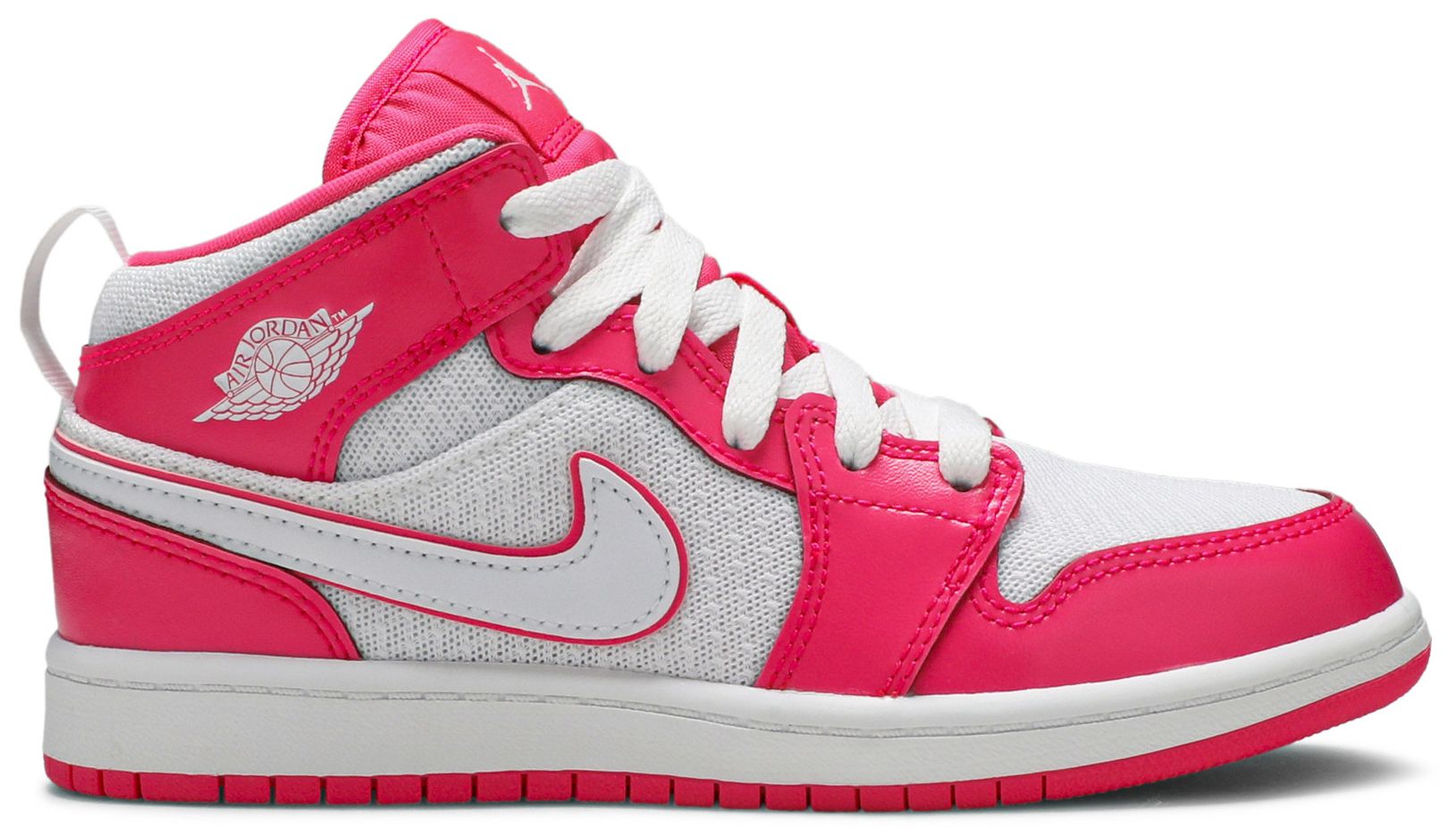 hyper pink and black jordan 1