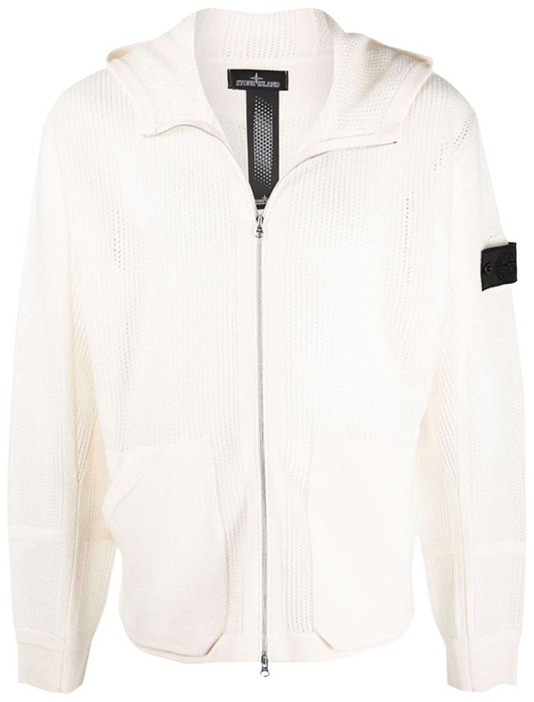 Stone Island Translucent Knit Parka NaturalWhite