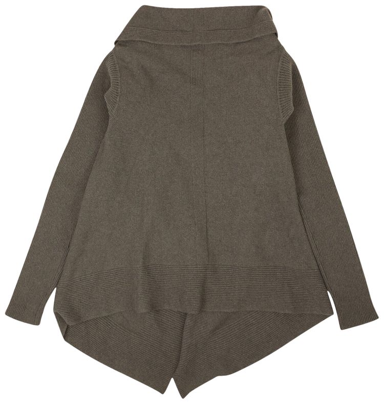 Rick Owens Cardigan In Maglia Medium Wrap Dust