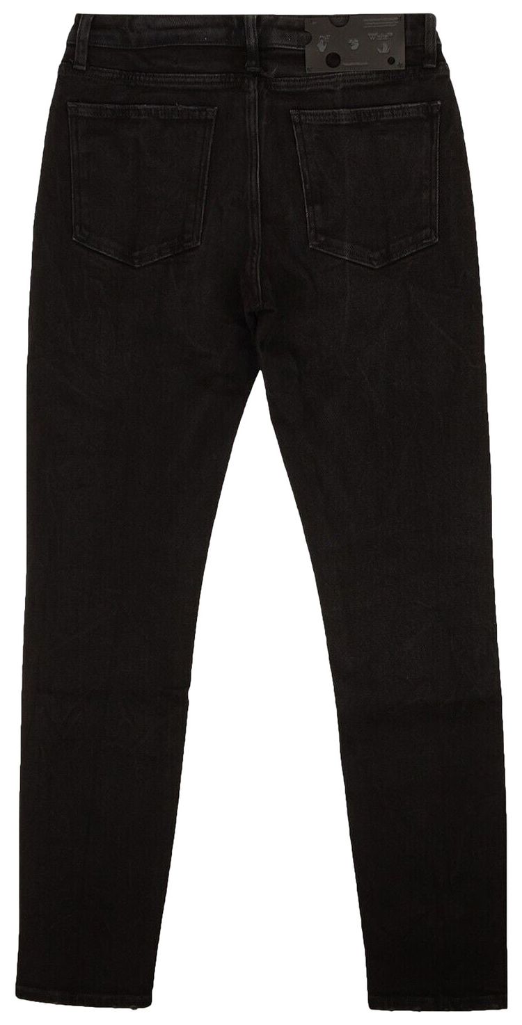 Off White Denim Skinny Jeans Black