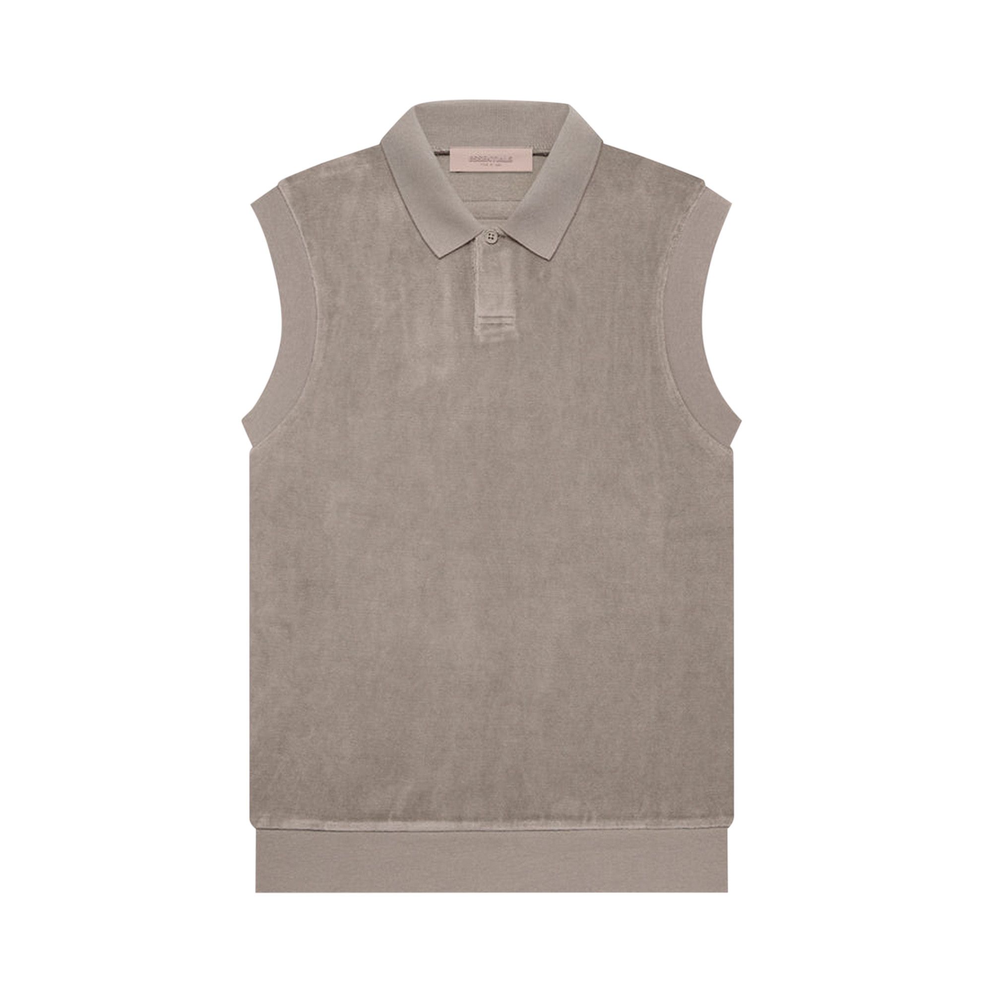 Buy Fear of God Essentials Velour Sleeveless Polo 'Desert