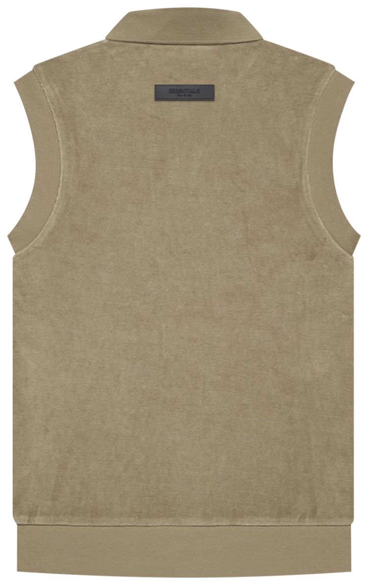 Fear of God Essentials Velour Sleeveless Polo Oak