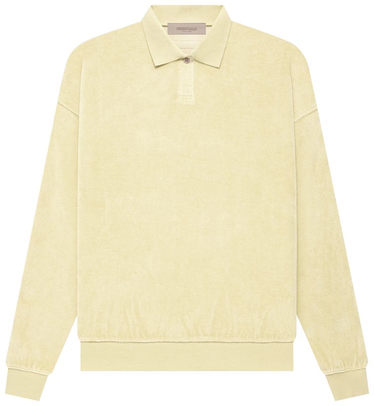 Buy Fear of God Essentials Velour Long-Sleeve Polo 