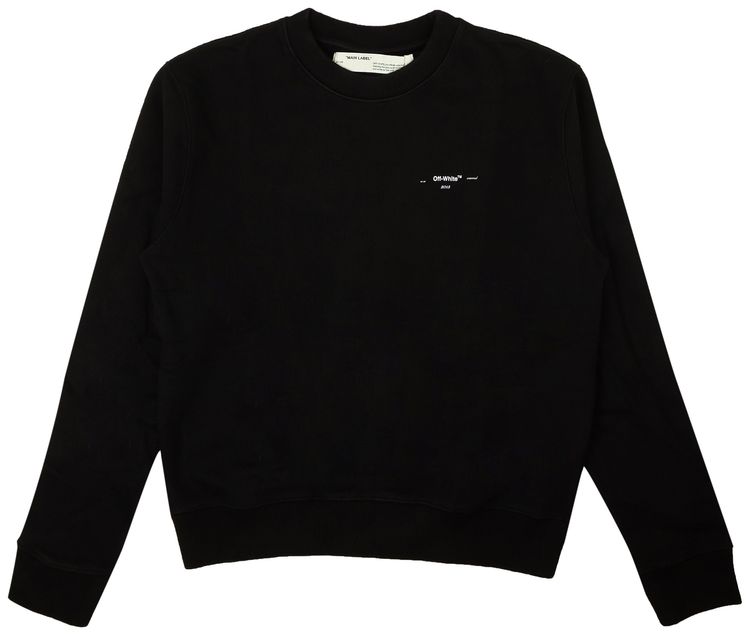 Off White Logo Slim Crewneck Black