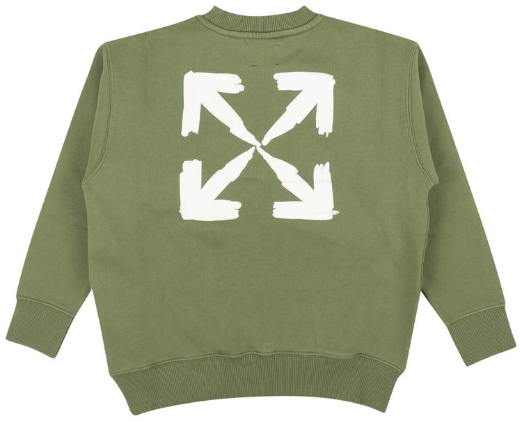Off White Kids Crewneck Sweatshirt Green