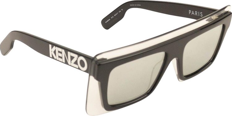 Kenzo Translucent Mirror Acetate Sunglasses Black