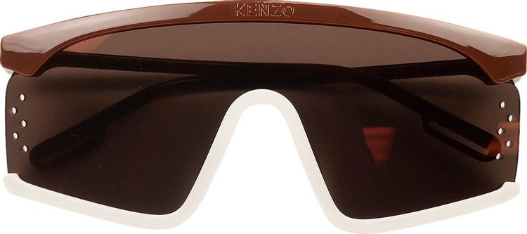 Kenzo Mirror Shiny D Mask Sunglasses 'Brown'