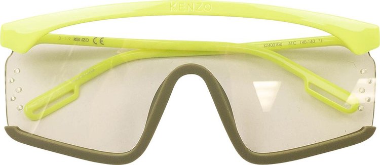 Kenzo Smoke Mirror Mask Sunglasses Yellow