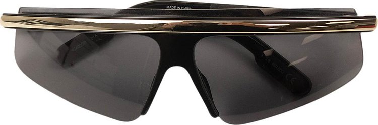Kenzo Metallic Rim Visor Sunglasses 'Black'
