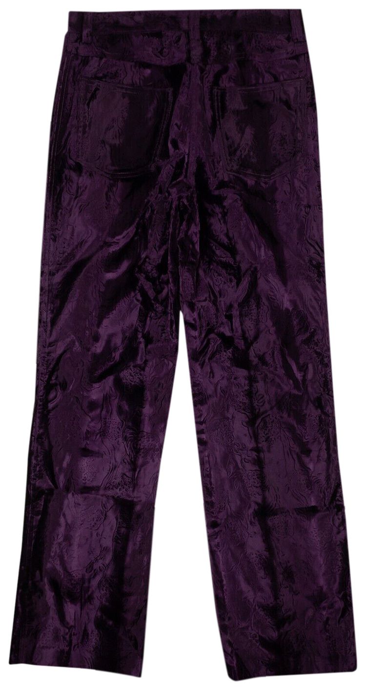 Dries Van Noten Crushed Velvet Pennan Pants Black