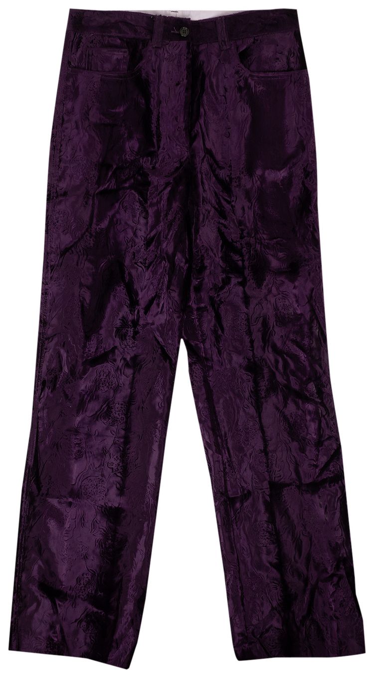 Dries Van Noten Crushed Velvet Pennan Pants Black