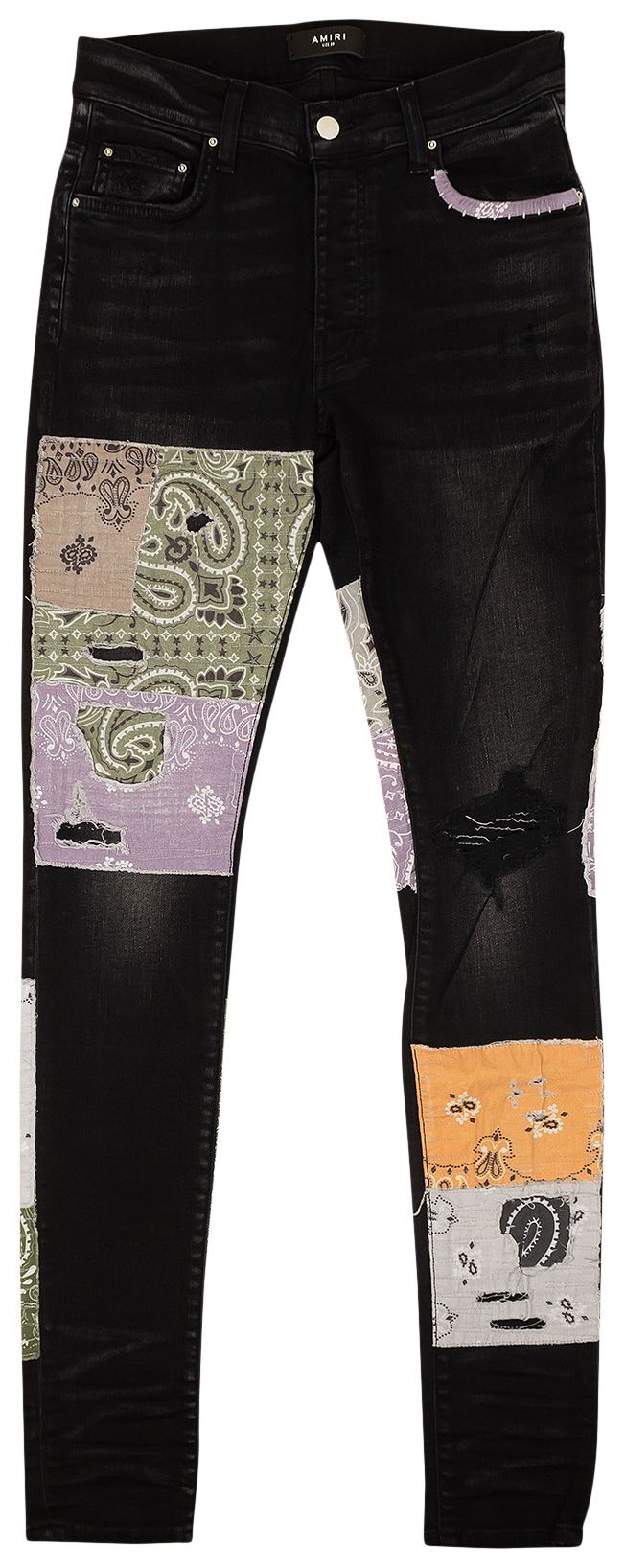 Buy Amiri Bandana Art Patch Jeans 'Black' PF22MDS021 023 BLAC GOAT