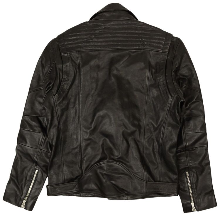 Balmain 905 Leather Jacket Black