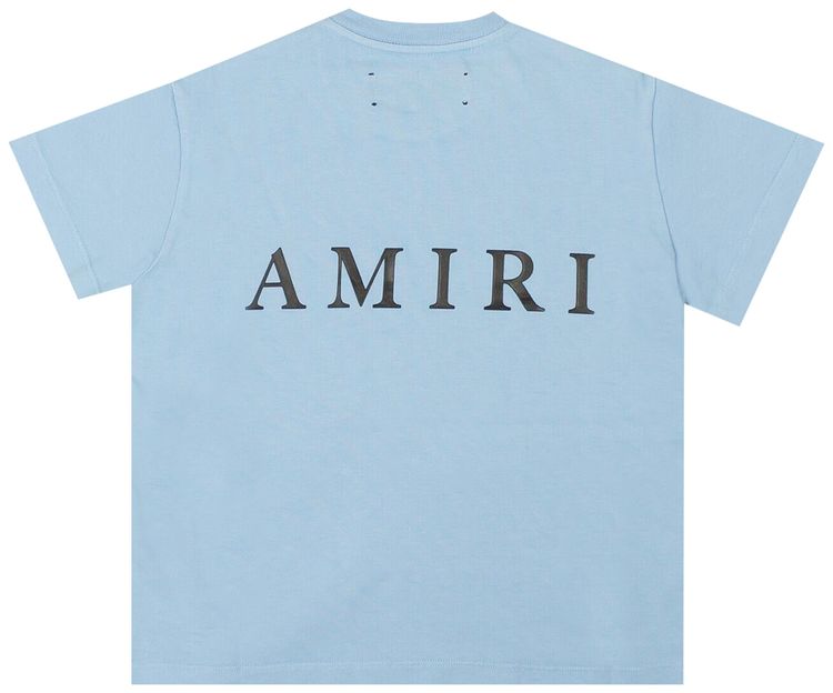 Amiri Kids MA Logo Short Sleeve T Shirt Blue