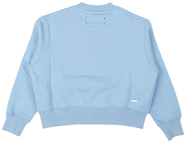 Amiri Kids Logo Crewneck Sweatshirt Blue