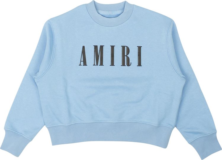 Amiri Kids Logo Crewneck Sweatshirt 'Blue'